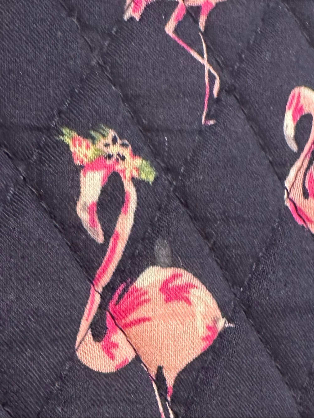 Vera Bradley Laptop Sleeve Case - Flamingo Fiesta 13-14”- Navy & Pink Quilted - Picture 7 of 11